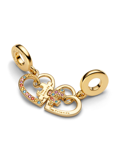 NEW | LIMITED EDITION | Splittable Puzzle Piece Hearts Dangle Charm
14k gold plating