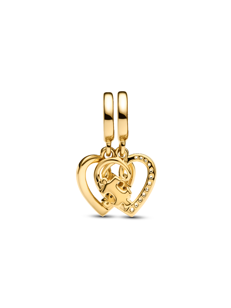 NEW | LIMITED EDITION | Splittable Puzzle Piece Hearts Dangle Charm
14k gold plating