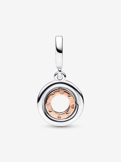 Two-tone Rotating Love Message Dangle Charm