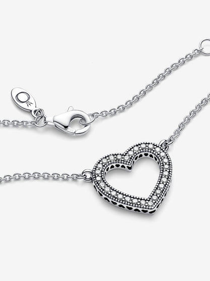 Sparkling Open Heart Necklace