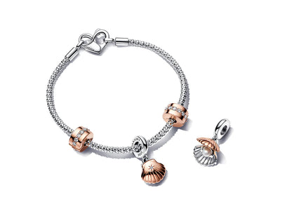 Pandora Club 2023 Seashell & Treated Freshwater Cultured Pearl Dangle Charm