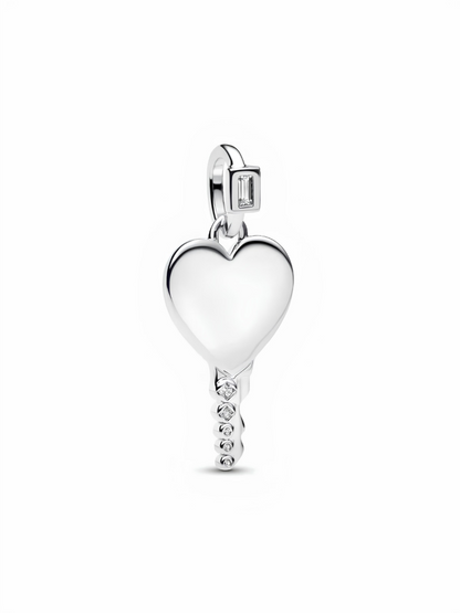 Engravable Heart Key Pendant