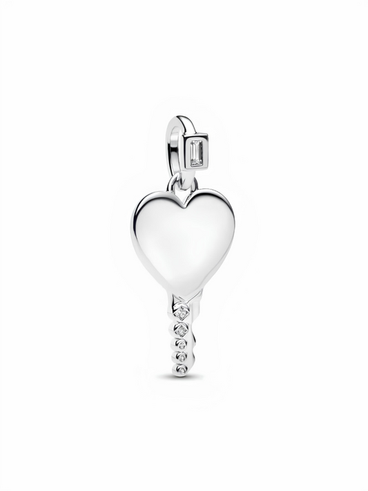 Engravable Heart Key Pendant