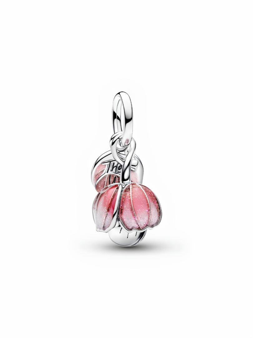 Two-Tone Blooming Flower Dangle Charm