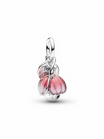 Two-Tone Blooming Flower Dangle Charm