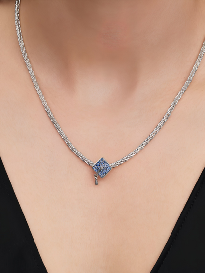 Sparkling Blue 2026 Graduation Cap Charm