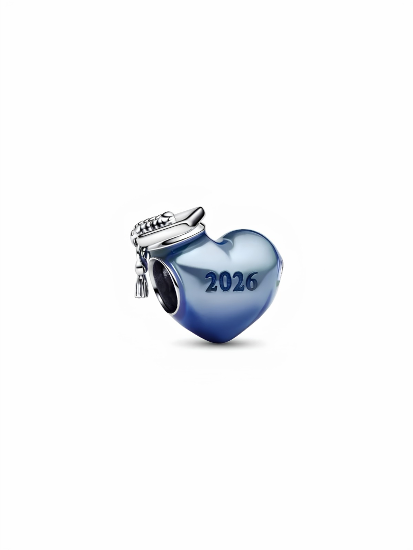 Graduation 2026 Blue Heart Charm