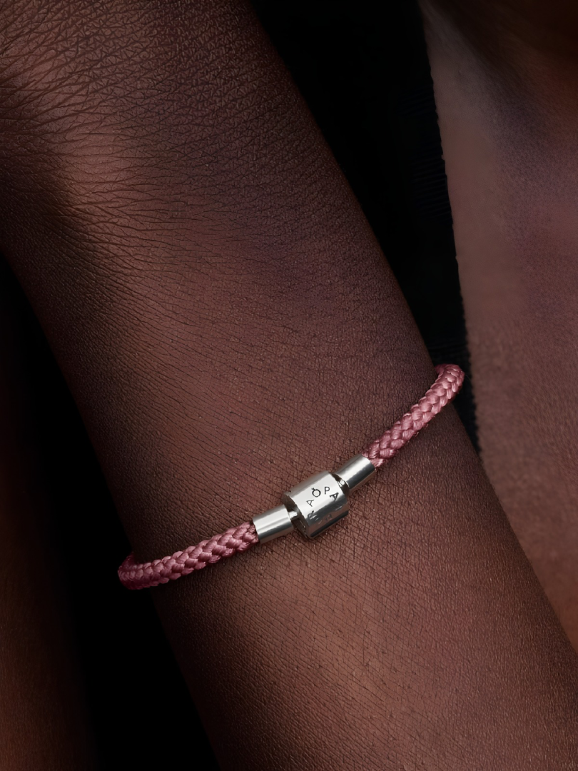 Shimmering Pink Cord Bracelet
