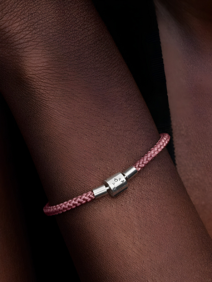 Shimmering Pink Cord Bracelet