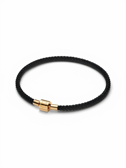 Shimmering Black Cord Bracelet