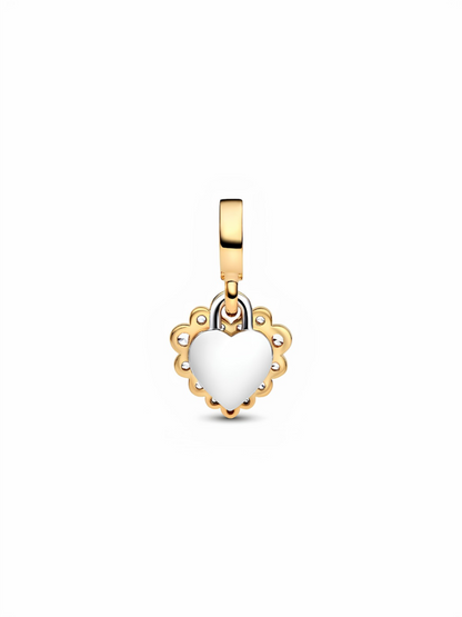 Sparkling Heart Double Dangle Charm