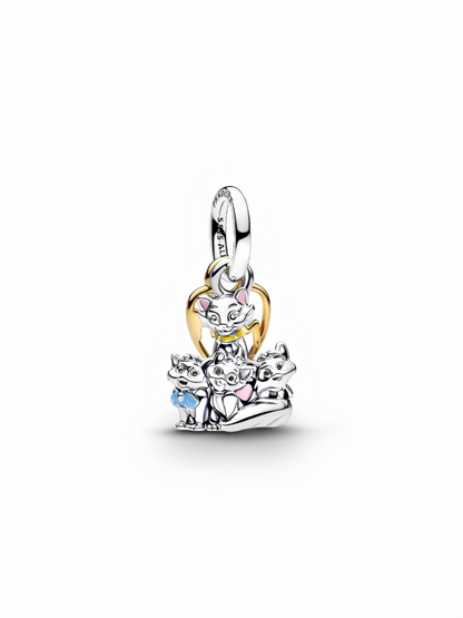 Disney Aristocats Duchess & Kittens Dangle Charm