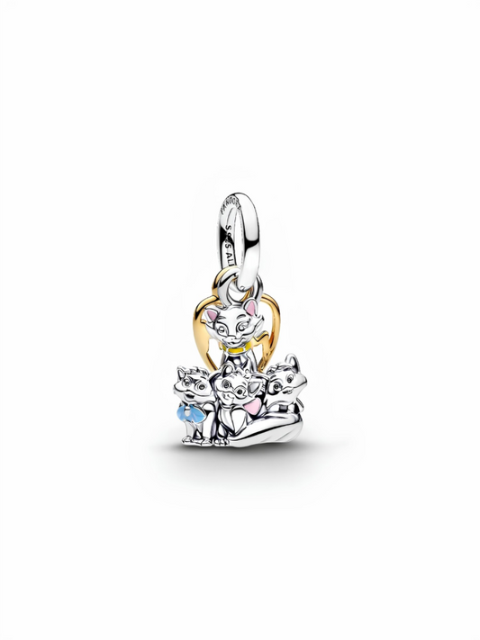 Disney Aristocats Duchess & Kittens Dangle Charm