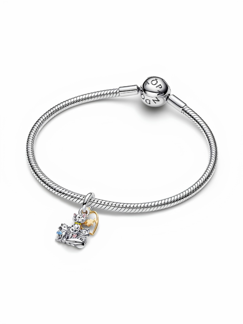 Disney Aristocats Duchess & Kittens Dangle Charm