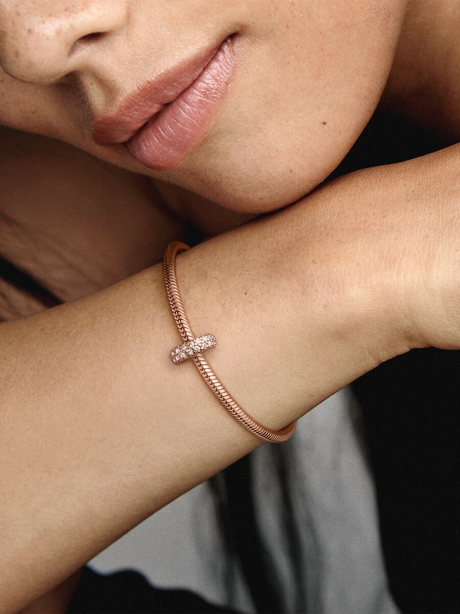 Clear Sparkle Spacer Charm