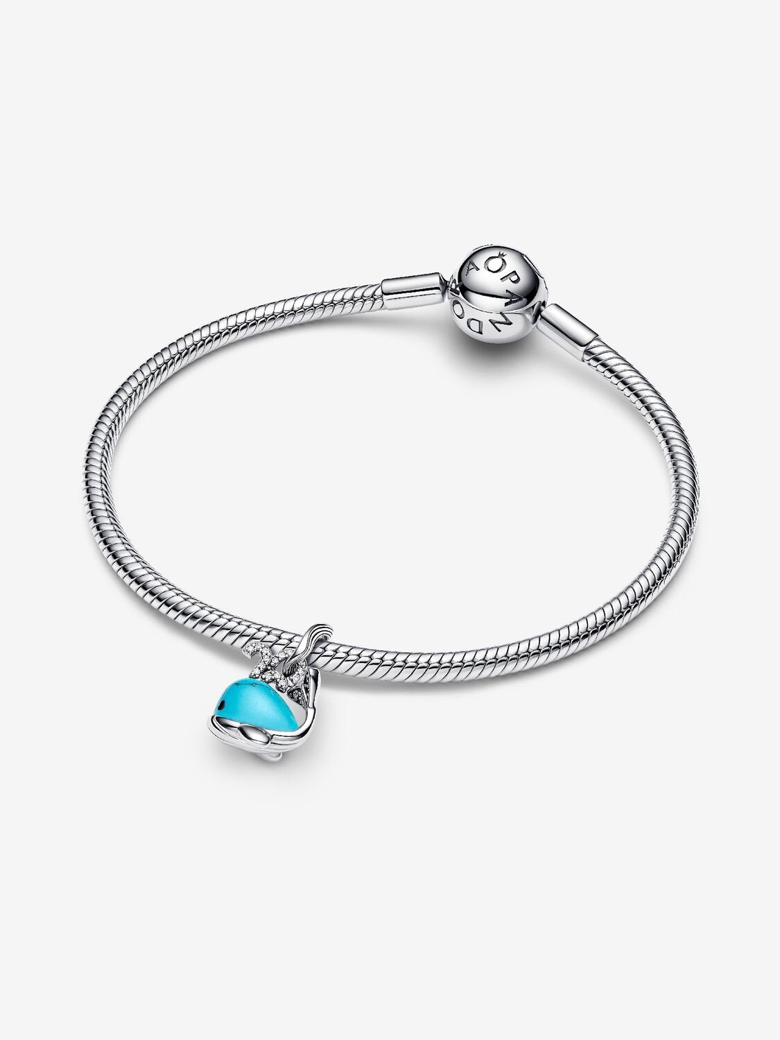 Turquoise-coloured Whale Dangle Charm