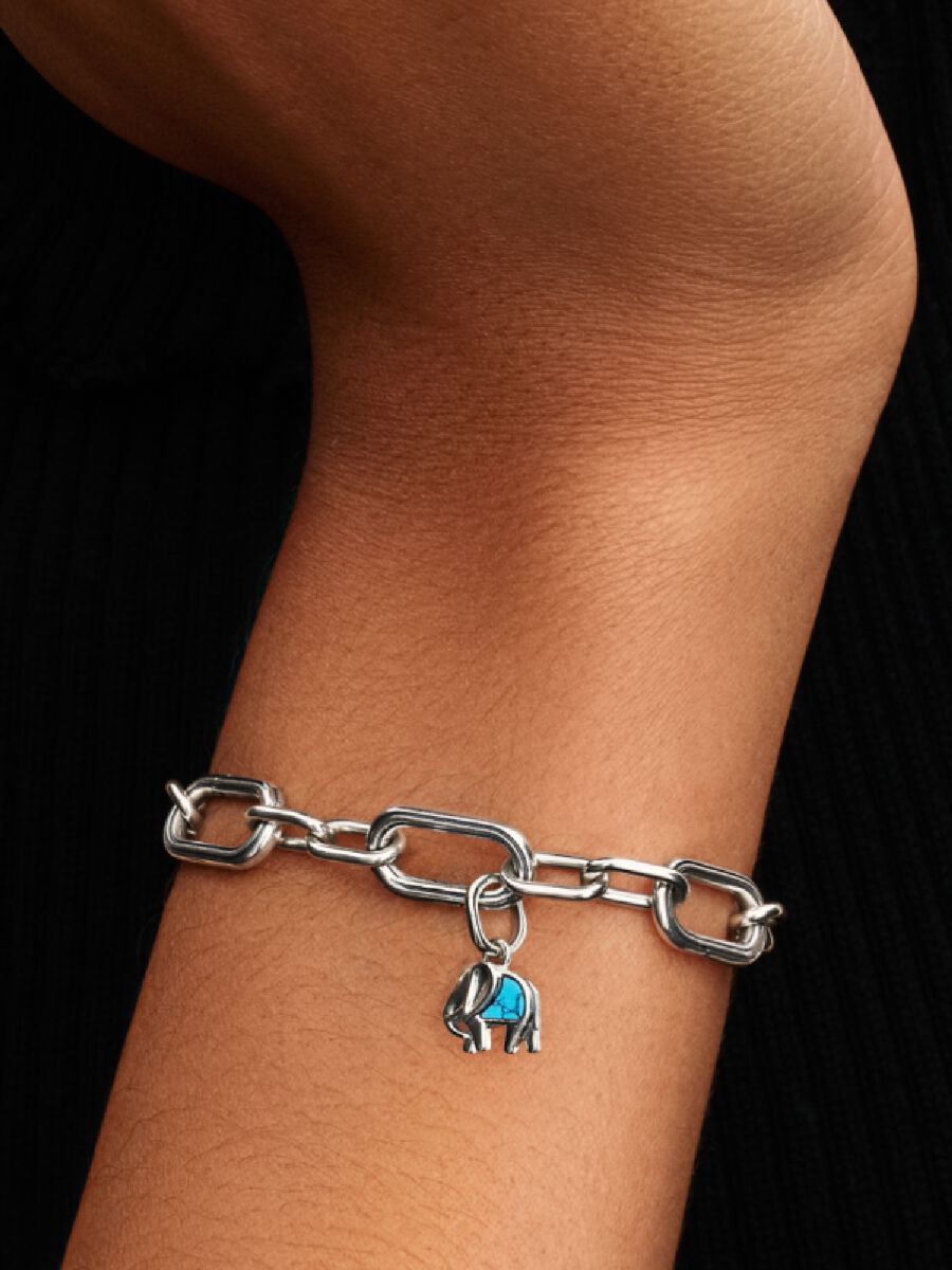 Turquoise-coloured Elephant Mini Dangle Charm