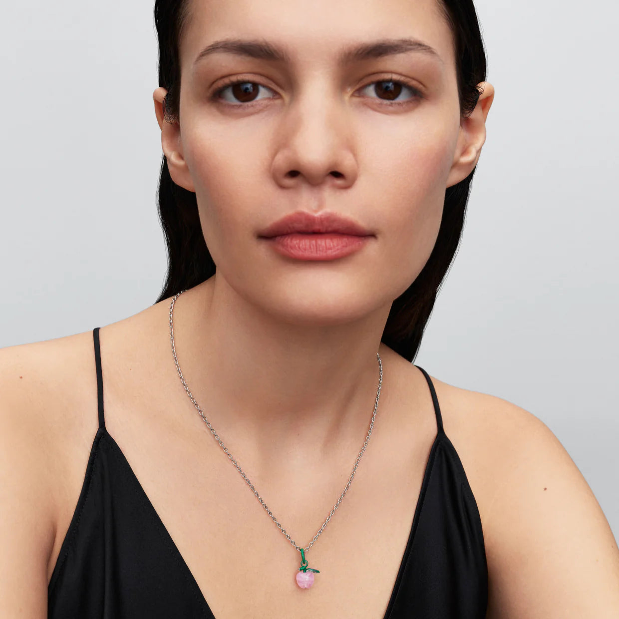 Murano Pink Apple Charm