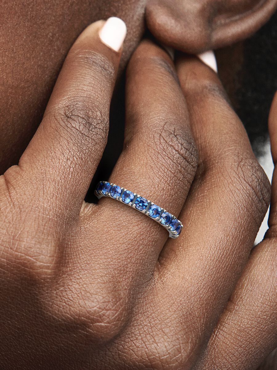 Sparkling Row Eternity Ring