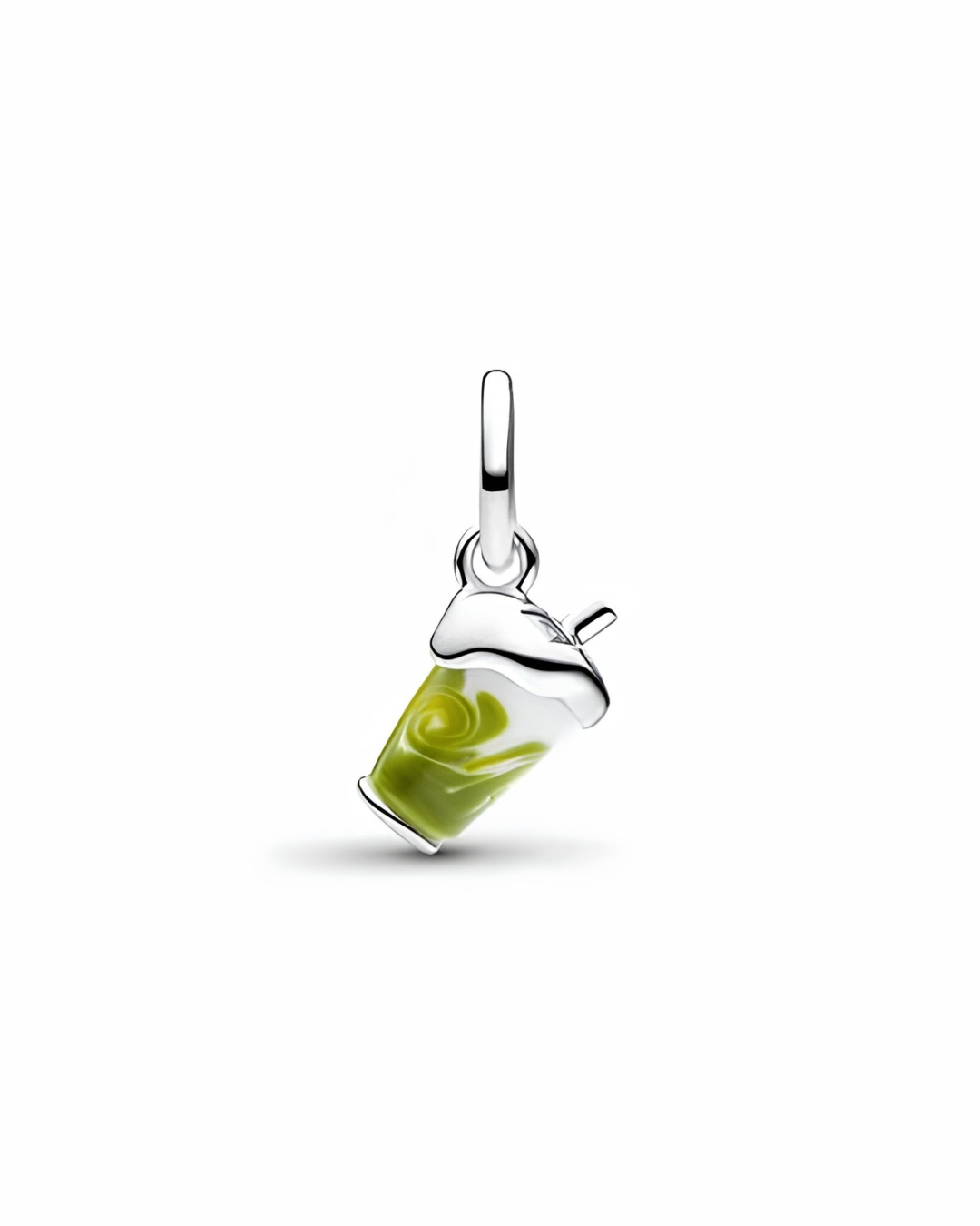 Iced Matcha Latte Murano Glass Dangle Charm