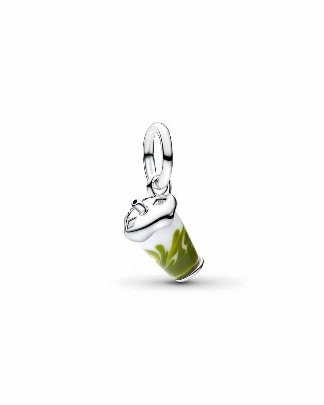 Iced Matcha Latte Murano Glass Dangle Charm