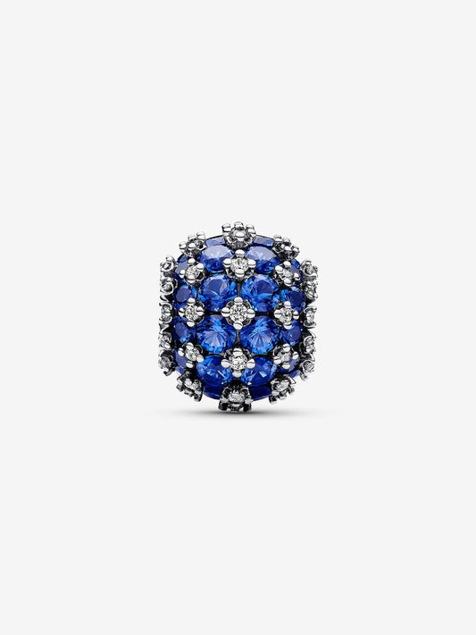 Sparkling Pavé Round Blue Charm