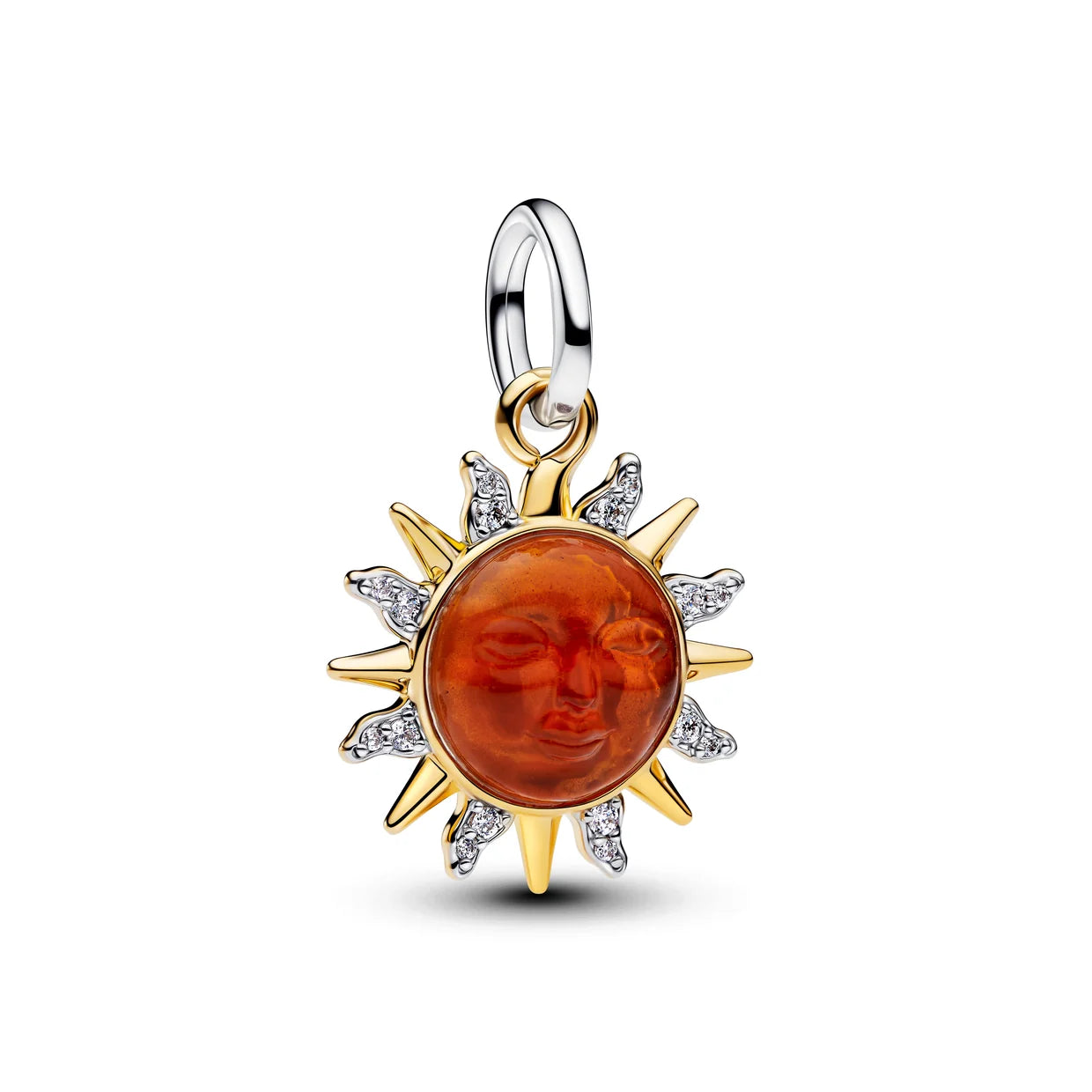 Swirling Sun Two-Tone Dangle Charm