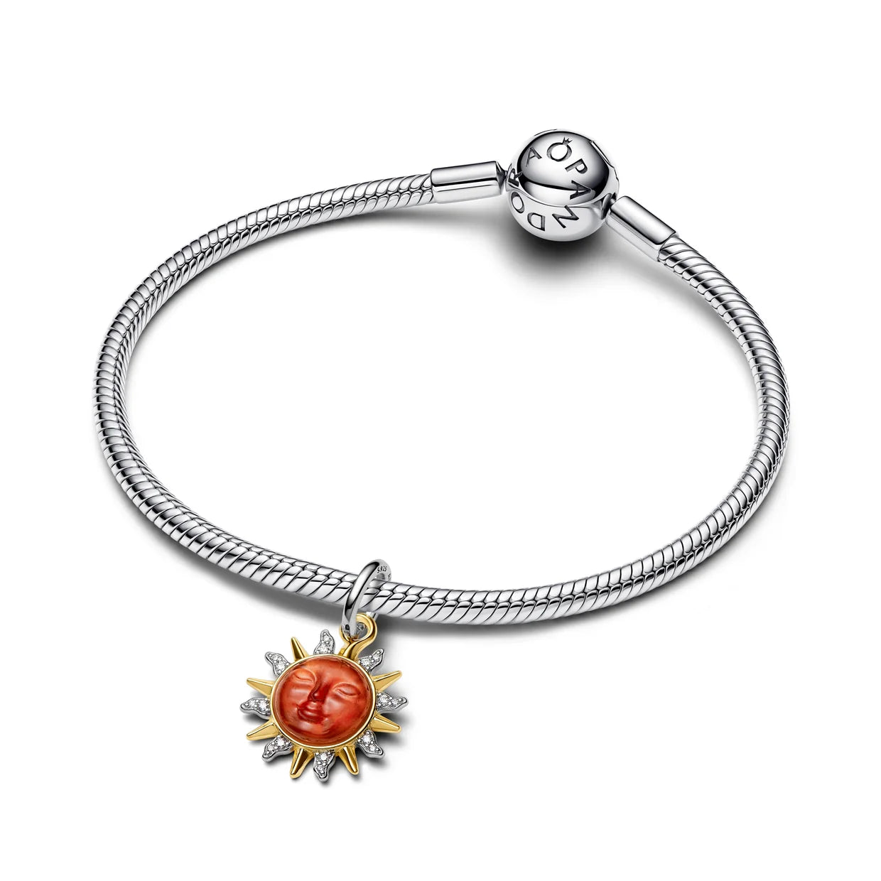 Swirling Sun Two-Tone Dangle Charm