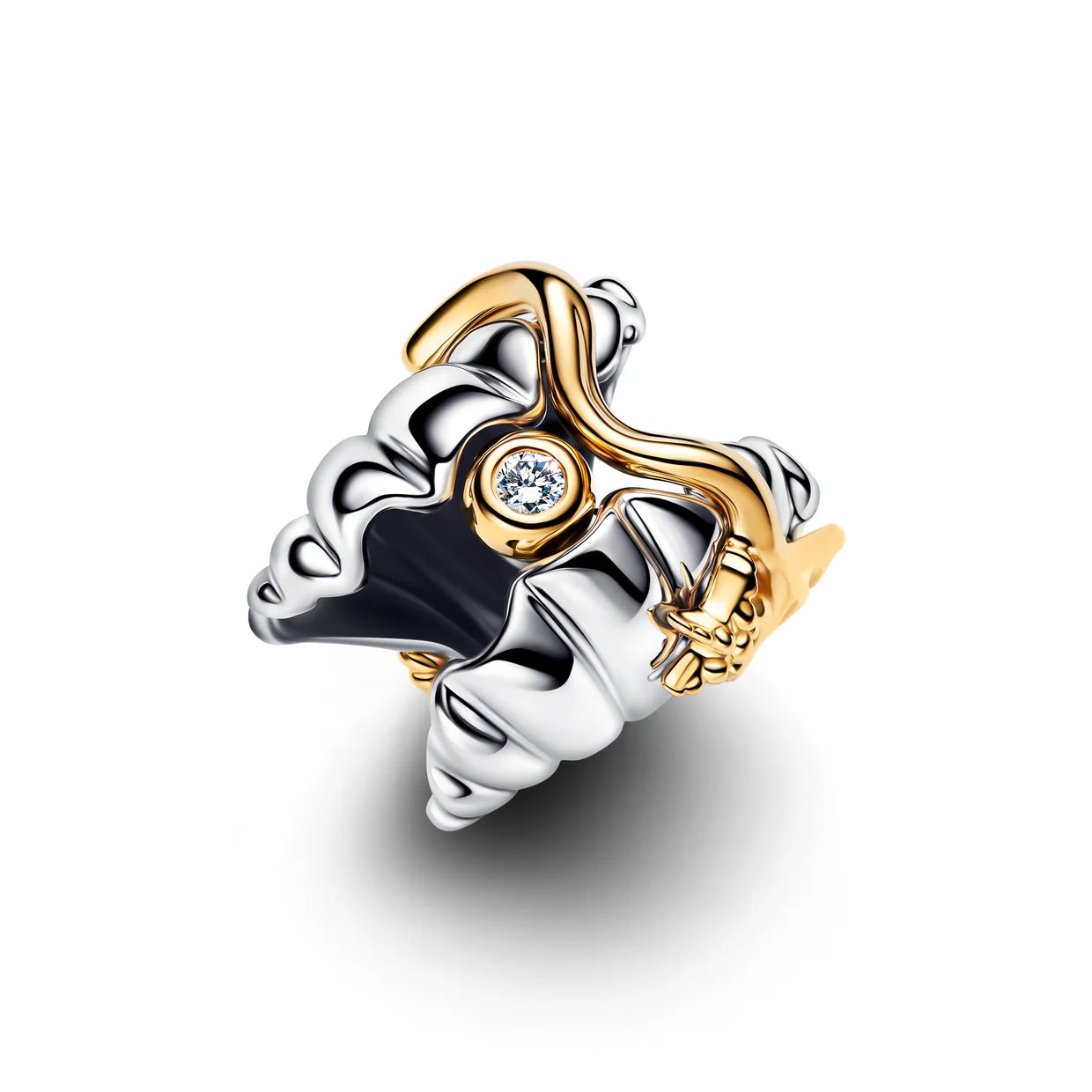 Disney Princesses Ariel Shell Lab-Grown Diamond Two-Tone Charm