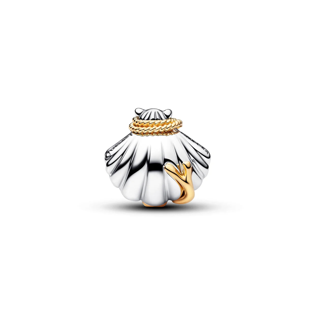 Disney Princesses Ariel Shell Lab-Grown Diamond Two-Tone Charm