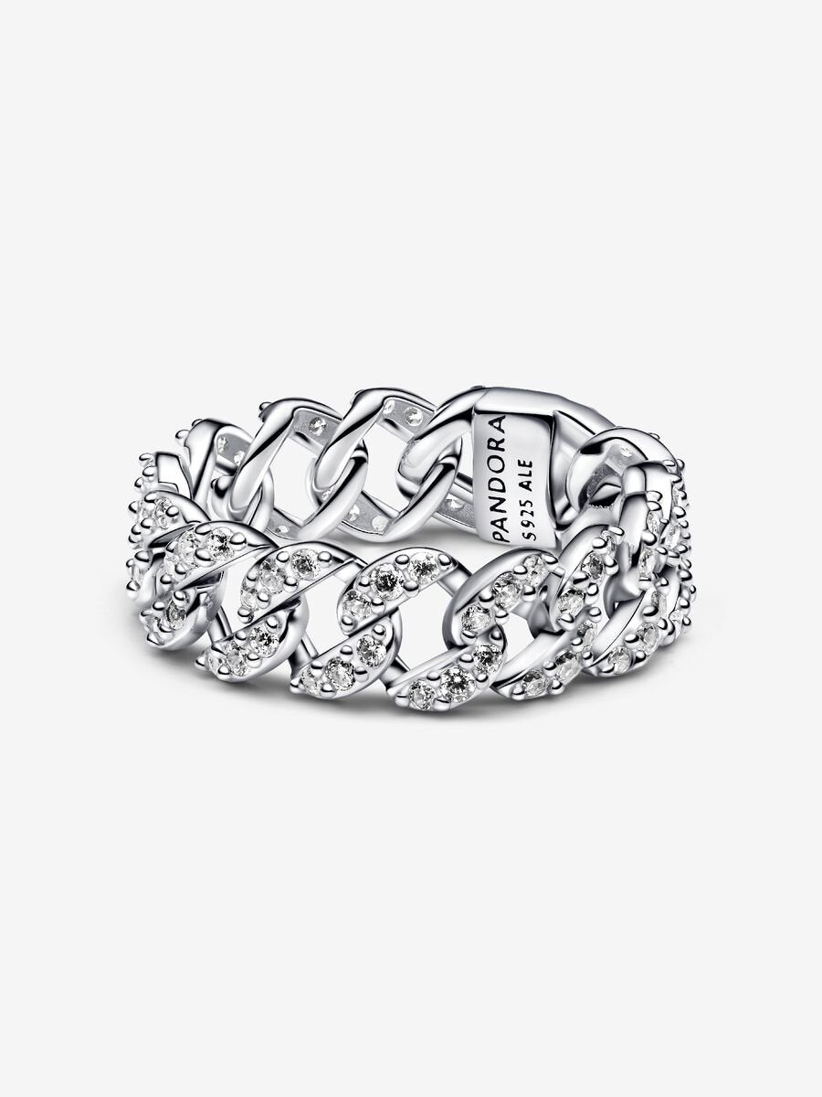 Pavé Cuban Chain Ring