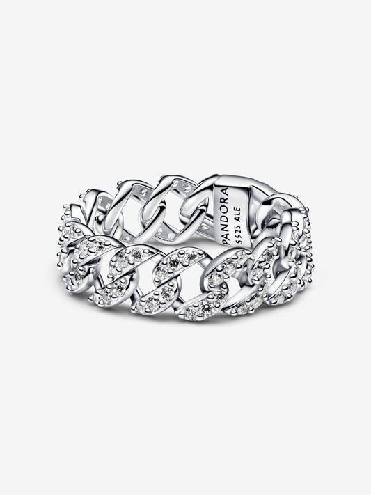 Pavé Cuban Chain Ring