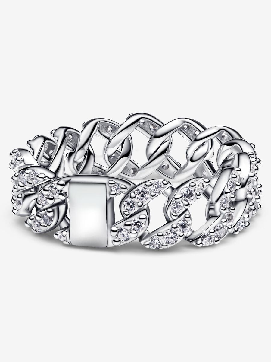 Pavé Cuban Chain Ring