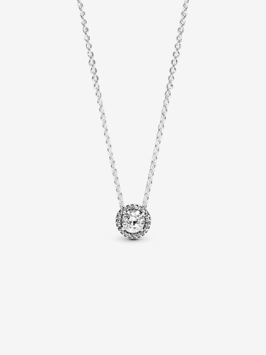 Round Sparkle Halo Necklace