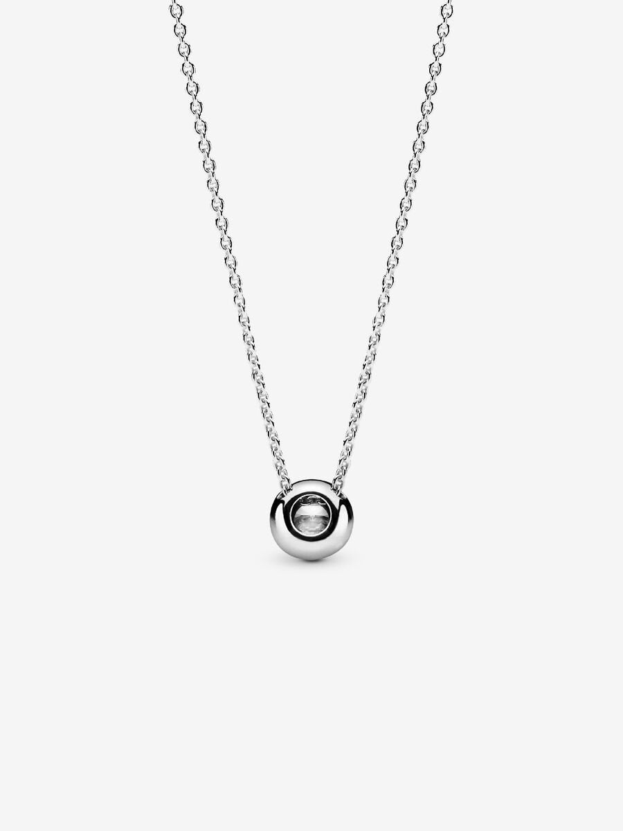 Round Sparkle Halo Necklace