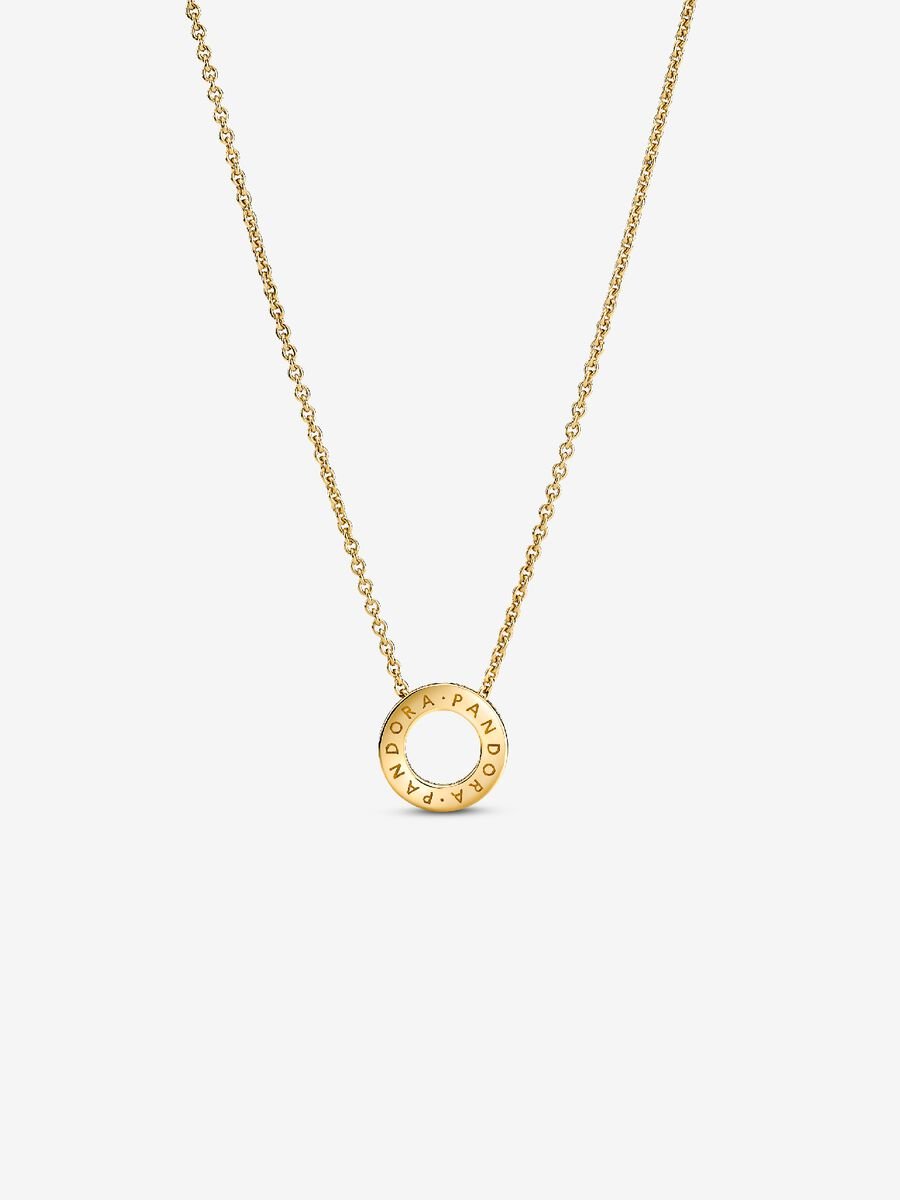 Pandora Logo Pavé Circle Collier Necklace
14k gold plating