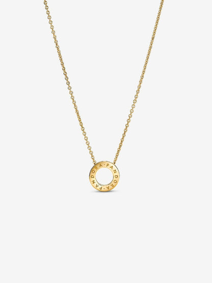 Pandora Logo Pavé Circle Collier Necklace
14k gold plating