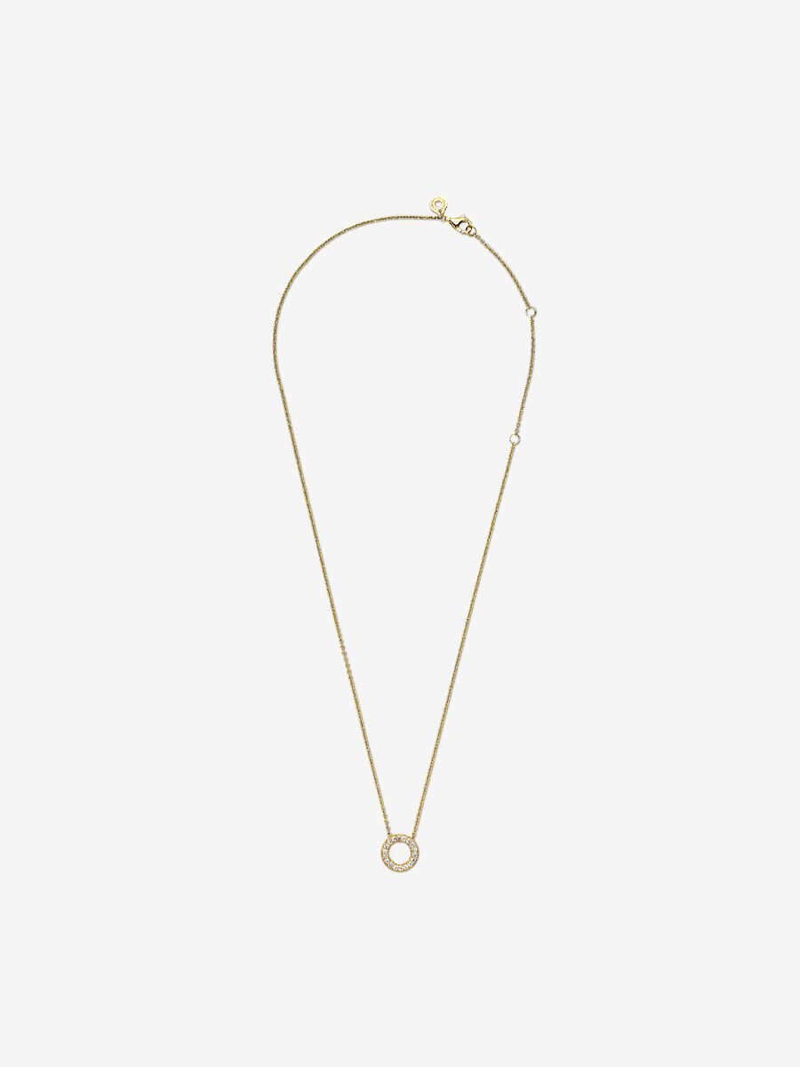 Pandora Logo Pavé Circle Collier Necklace
14k gold plating