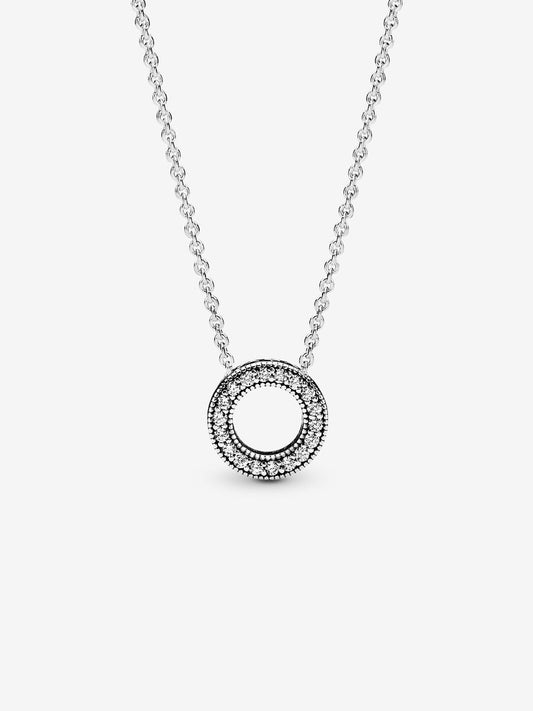 Pandora Logo Pavé Circle Collier Necklace