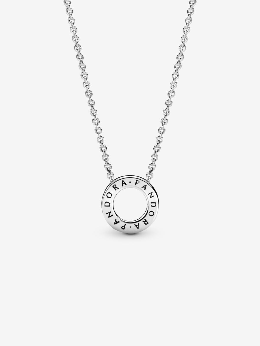 Pandora Logo Pavé Circle Collier Necklace