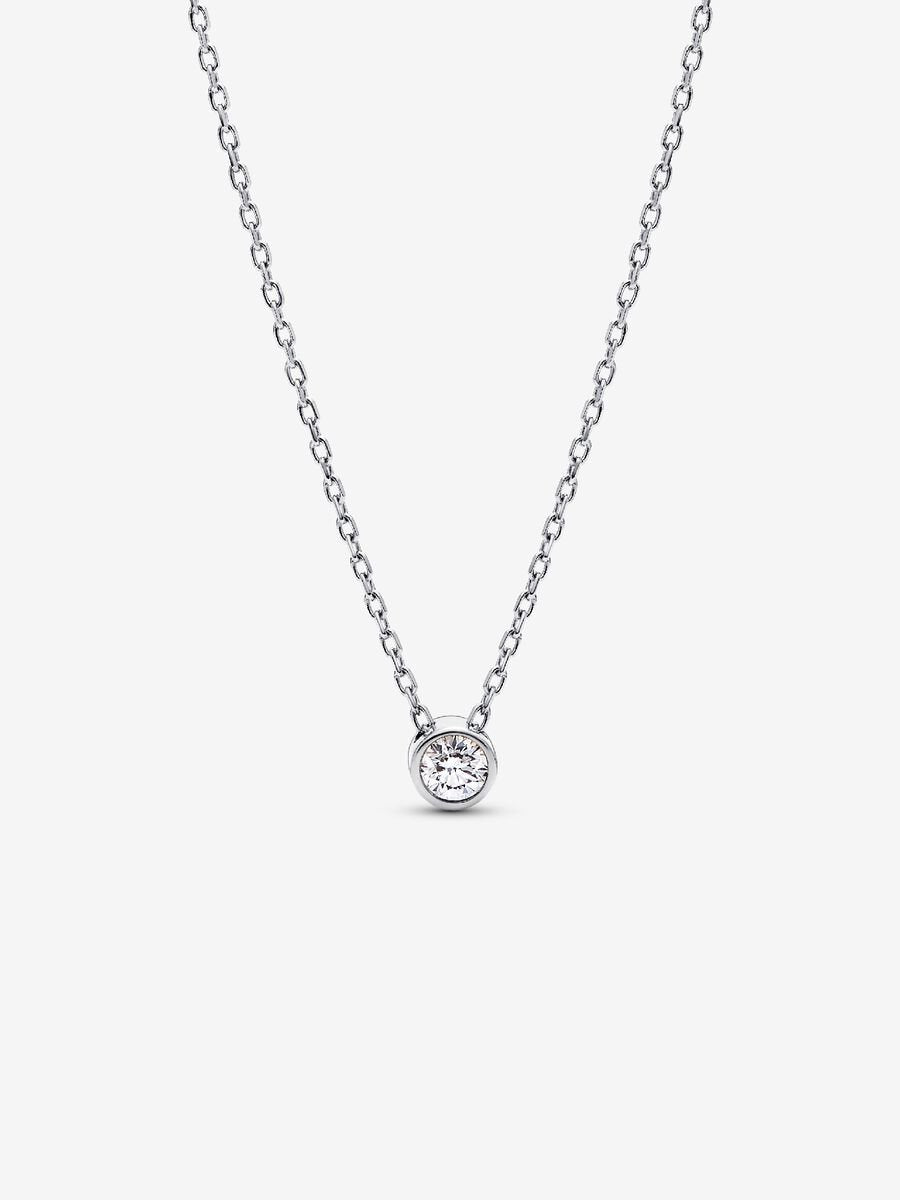 Pandora Era Bezel Sterling Silver Lab-grown Diamond Pendant Necklace
0.15 ct TW, Sterling silver
