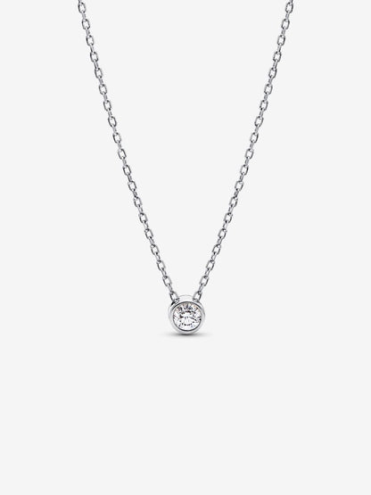 Pandora Era Bezel Sterling Silver Lab-grown Diamond Pendant Necklace
0.15 ct TW, Sterling silver