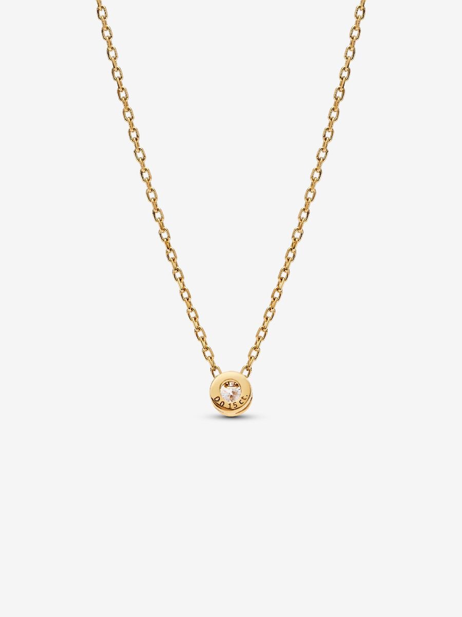 Pandora Era Bezel 14k Gold Lab-grown Diamond Pendant Necklace
0.15 ct TW, 14k gold