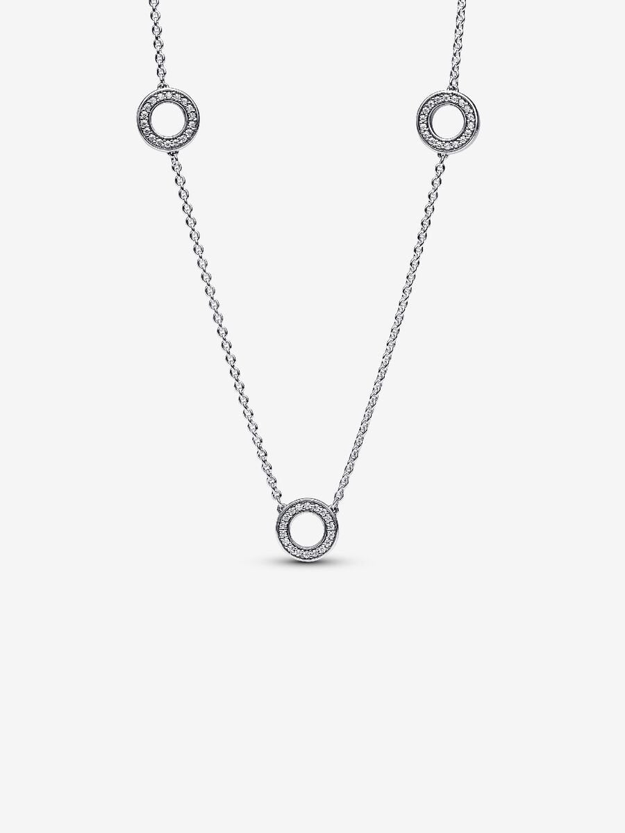 Pavé Circles Chain Necklace