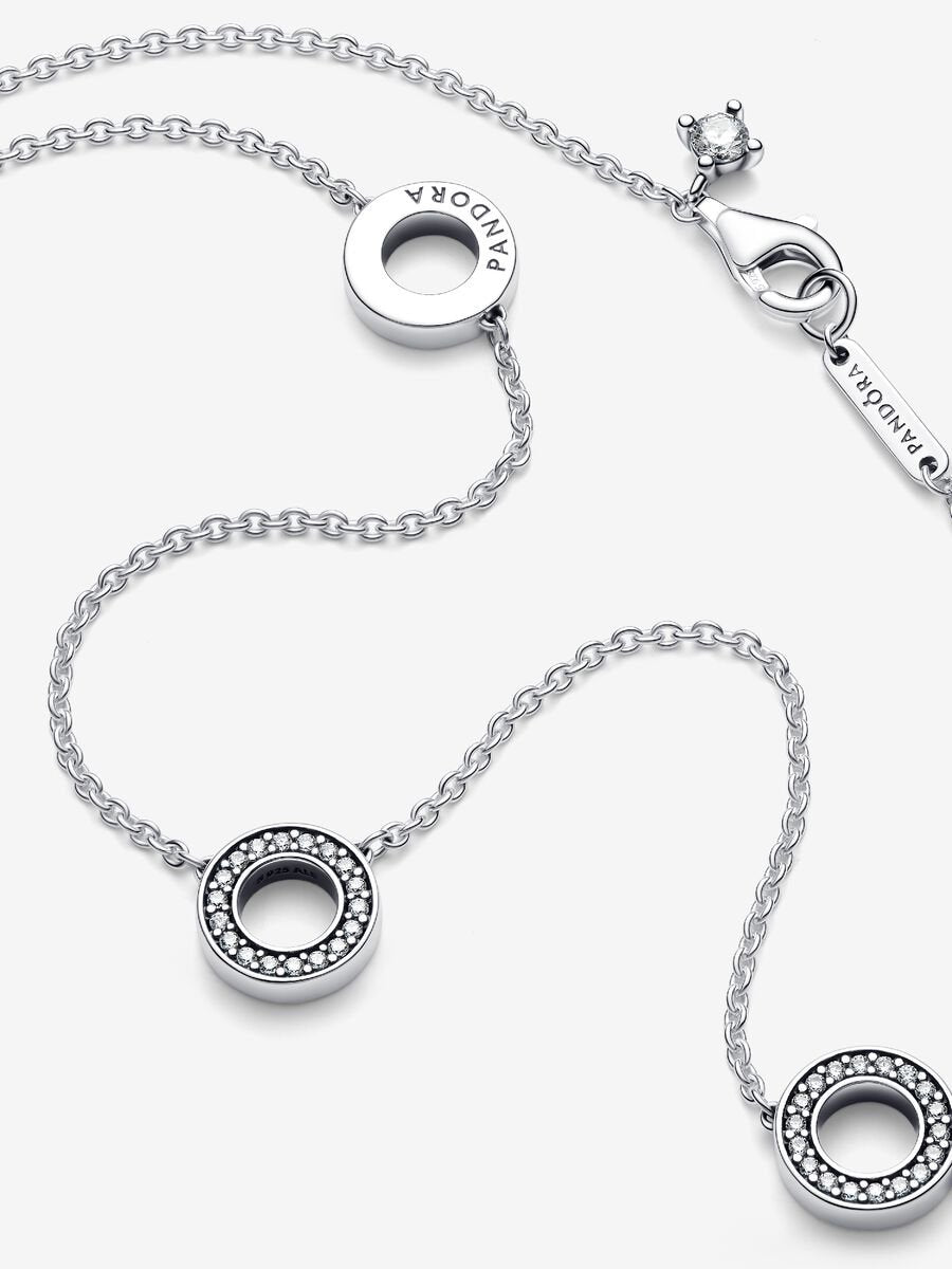 Pavé Circles Chain Necklace