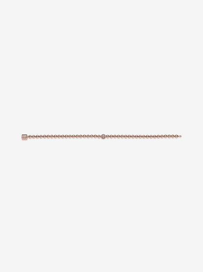 Beads & Pavé Bracelet                        14k rose gold plating