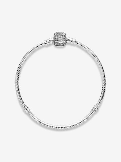 Pandora Moments Sparkling Pavé Clasp Snake Chain Bracelet