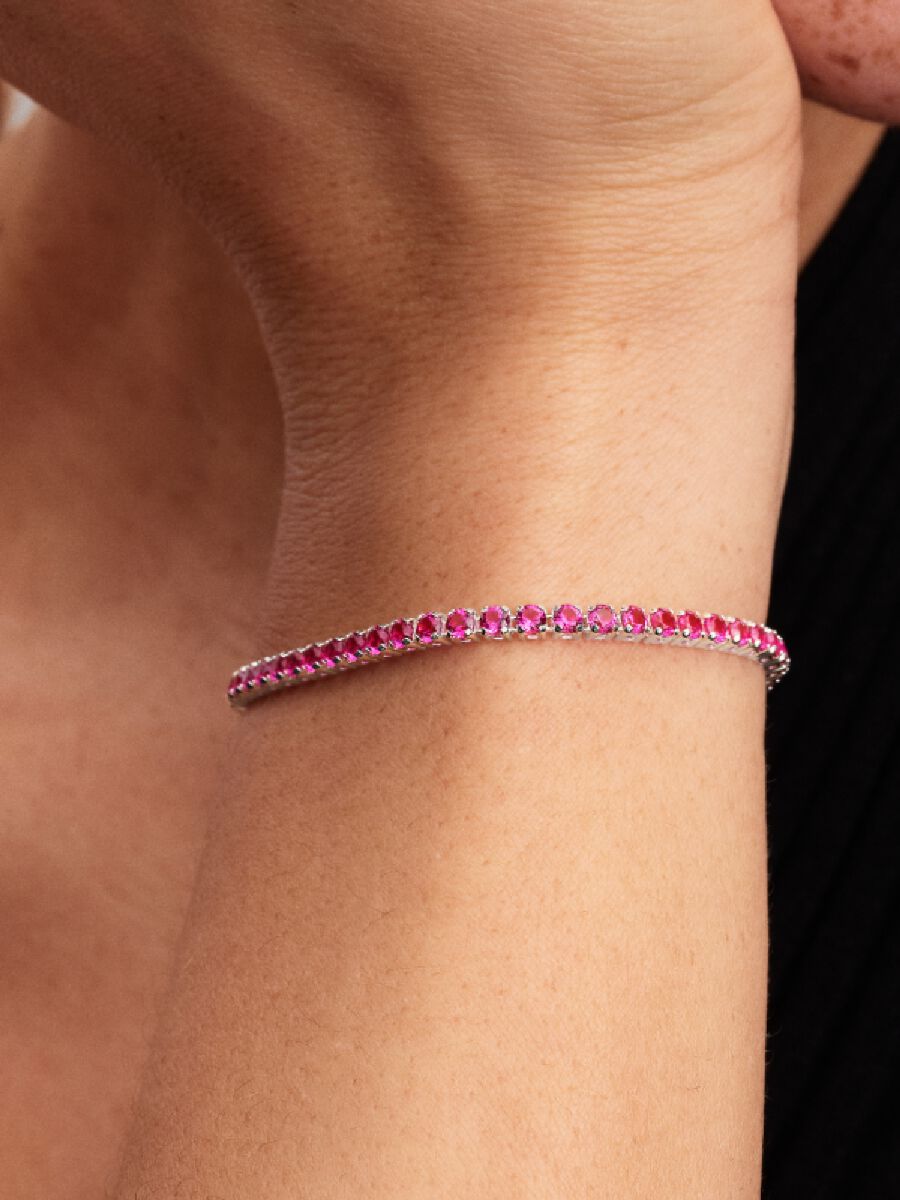 Sparkling Pink Tennis Bracelet