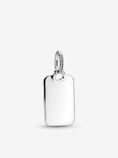 Engravable Rectangle Tag Pendant Necklace Set