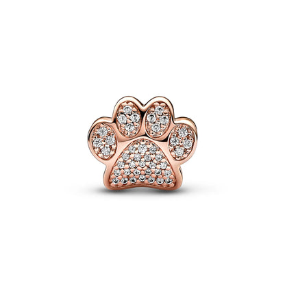 Pet Paw 14K Rose Gold-Plated